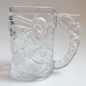Vintage Batman DC Comics Forever Clear Mug McDonald's 1995 Collector's Cup